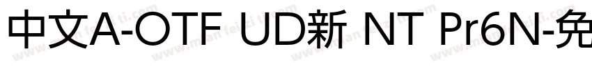 中文A-OTF UD新 NT Pr6N字体转换